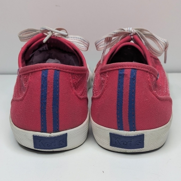Keds Celeb red canvas perforated sneakers lace up women's size 9.5 - Picture 5 of 7